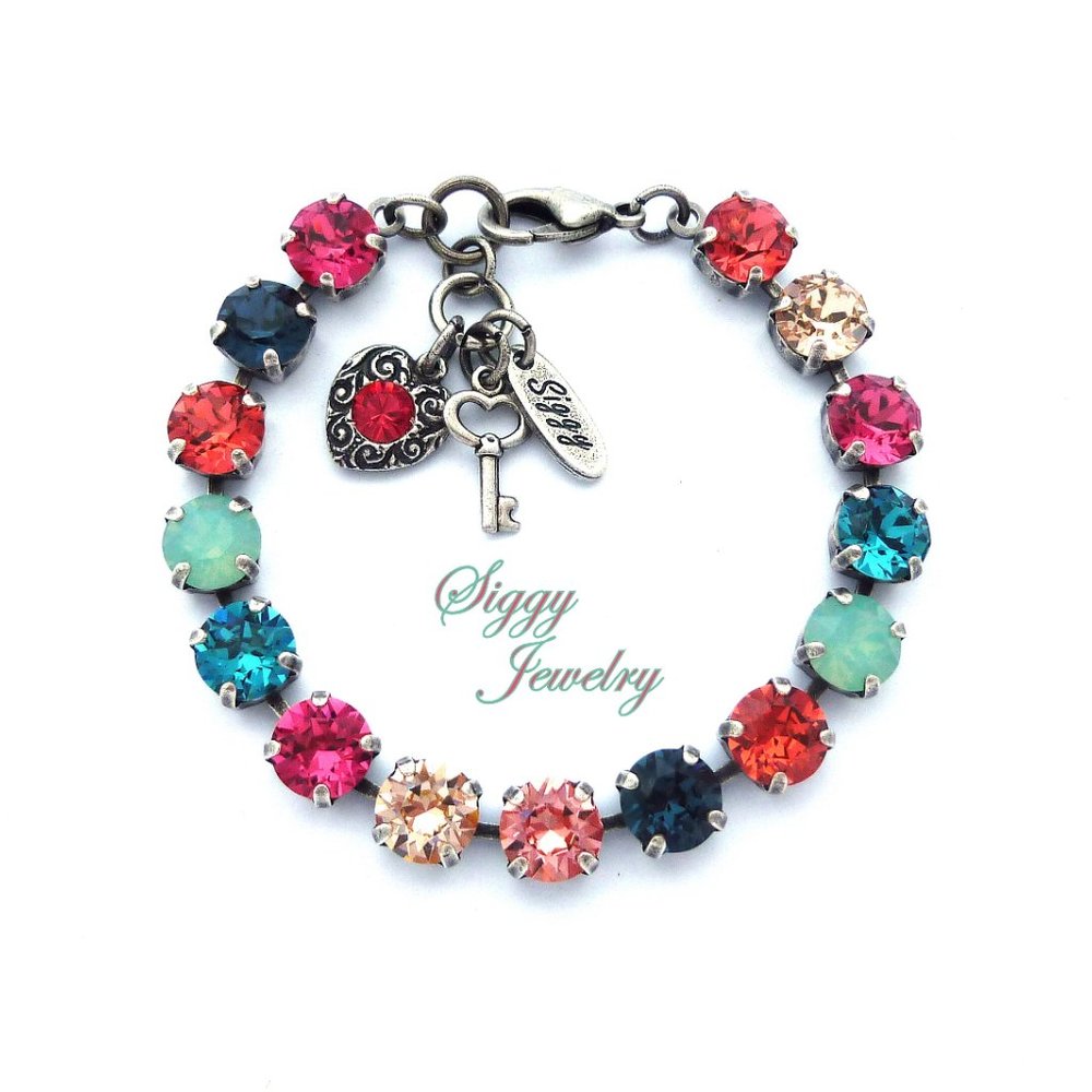 Swarovski Crystal Tennis Bracelet, Gypsy Passion